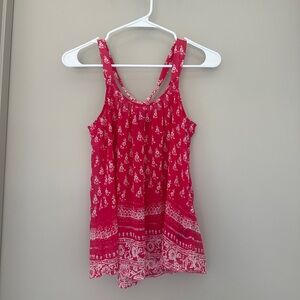 Express pink and white patterned top